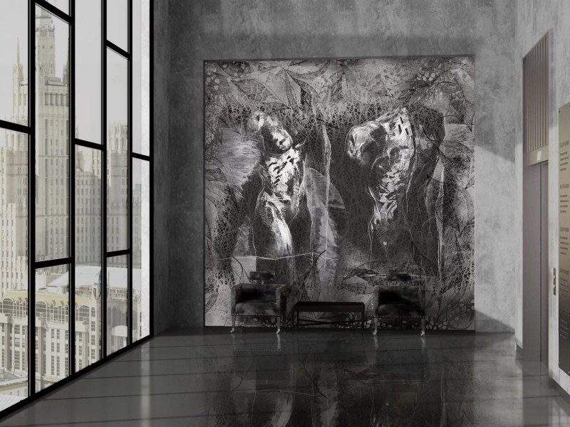 People Grey Black Mural Walls Beyond Adam And Eve 1