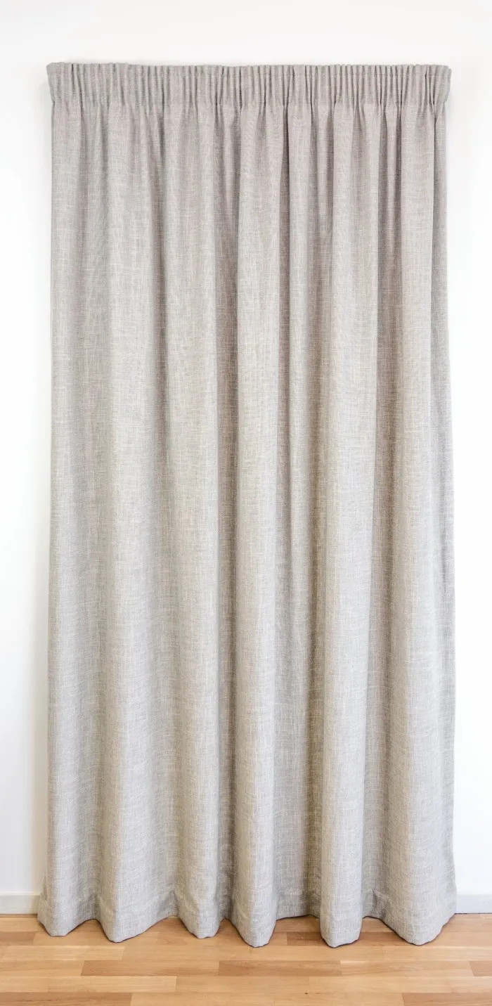 Pencil Pleat 75mm Long Shot Plain